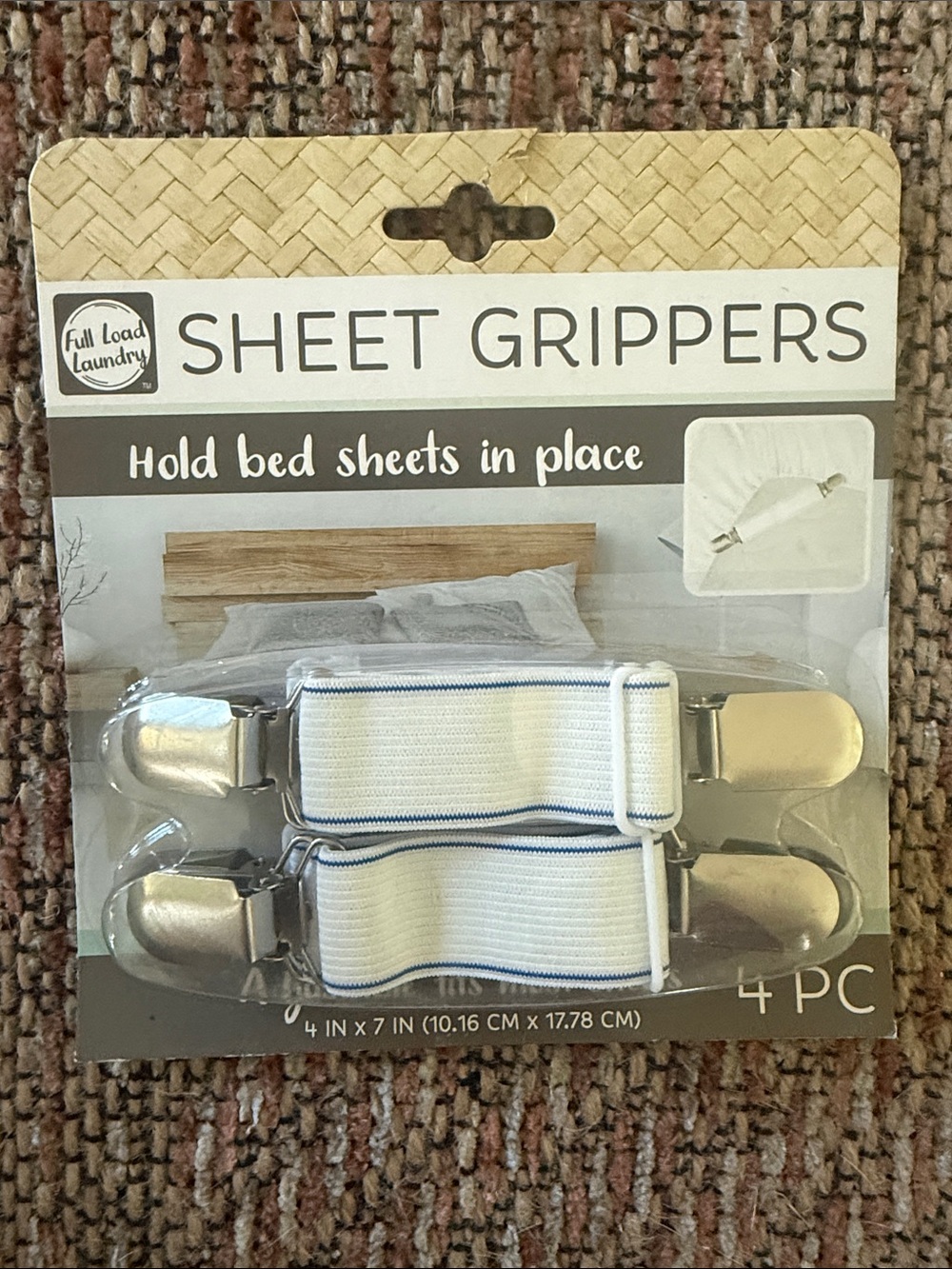 White Sheet Grippers - 4 Pack